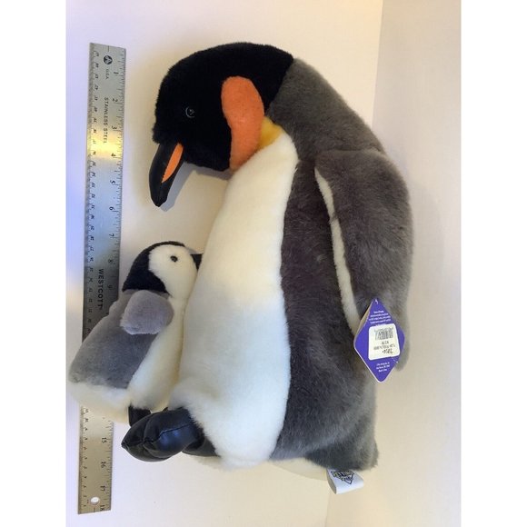 The Petting Emperor Penguin With Baby Plush Stuffed AnimalZoo Aquatic Collection - Picture 6 of 11
